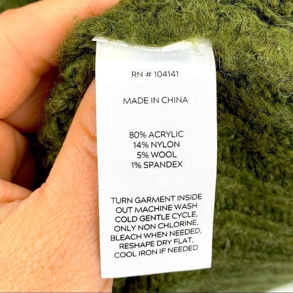 Alpine Design Wool Blend Oversized Longline Turtleneck Sweater - Picture 4 of 6